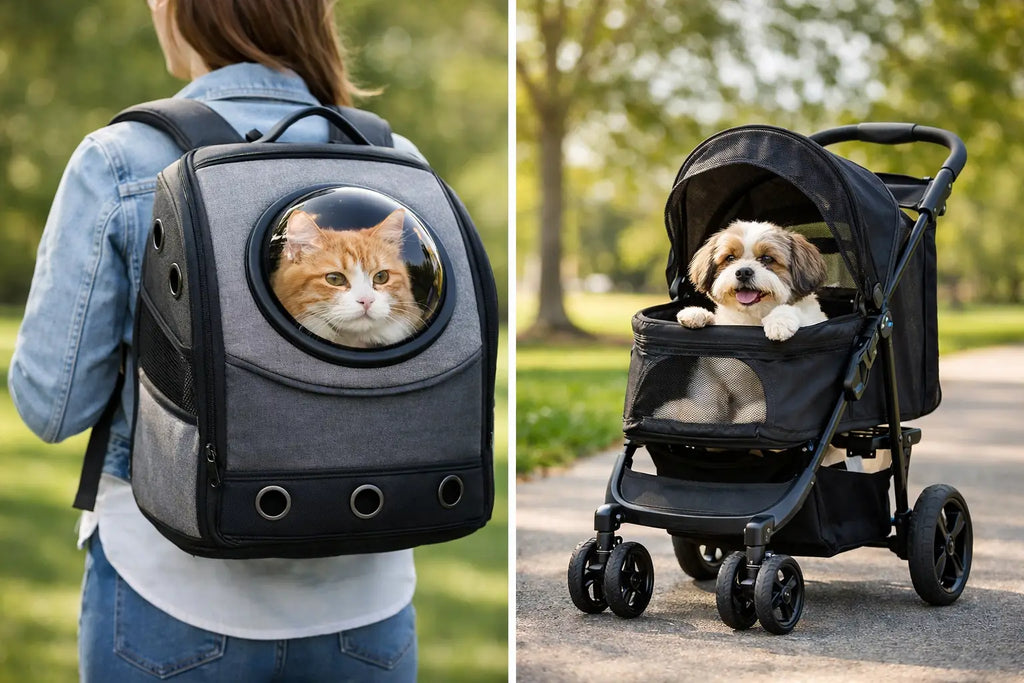 Carrier Backpack vs Pet Stroller